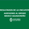 Resultados de la  encuesta: AGRESIONES AL GREMIO MEDICO EN EL SALVADOR